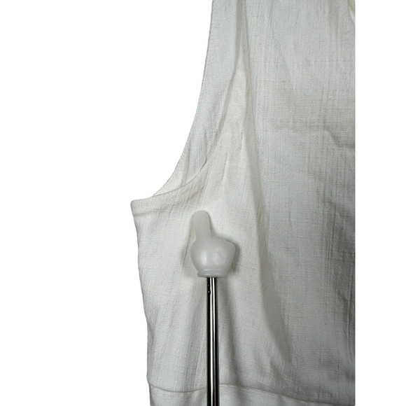 Free People Carmen One Shoulder Crop Top Size S White Tie Front Resort - Picture 9 of 9